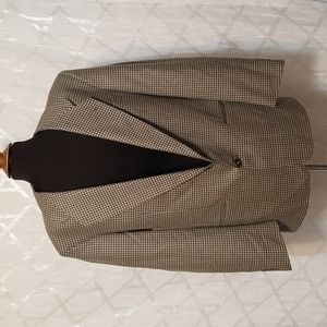 Emanuel Ungaro Houndstooth Blazer Wool Jacket Business Career